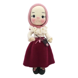 عروسک بافتنی دختر محجبه فاطمه خانم