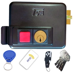 قفل برقی حیاطی تسا TSA مدل ریموت و تگ و کارت (5 کلید) کد 7070