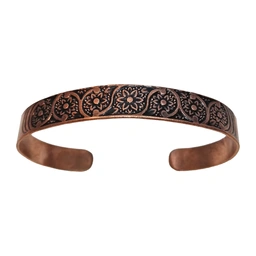 دستبند مسی طرح گل