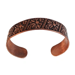 دستبند مسی طرح گل