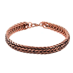 دستبند مسی طرح بافت