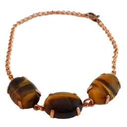 دستبند سه نگین مسی