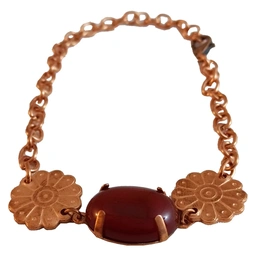 دستبند نگین دار مسی