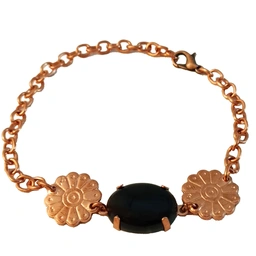 دستبند نگین دار مسی