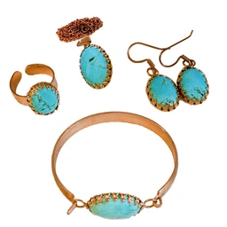 ست مسی نگین دار