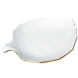 دیس لیمون چینی طرح برگ خط طلا