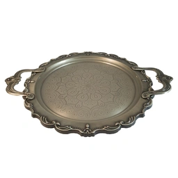 سینی گرد آنتیک زمرد