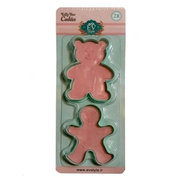 قالب فشاری شیرینی مدل عروسکی بسته سه عددی