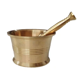 هاون برنجی کوچک برای کوبیدن ادویه و زعفران